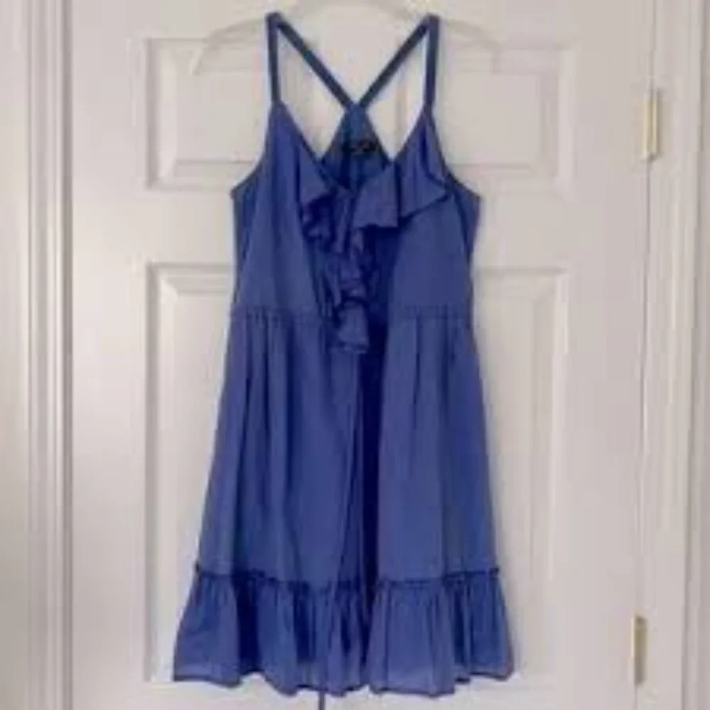 Naked zebra ruffles silk blend dress size‎ Small